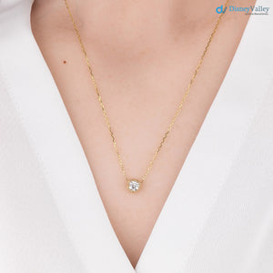 Dahlia Charm Solitaire Necklace, 0.50ct Lab Diamond