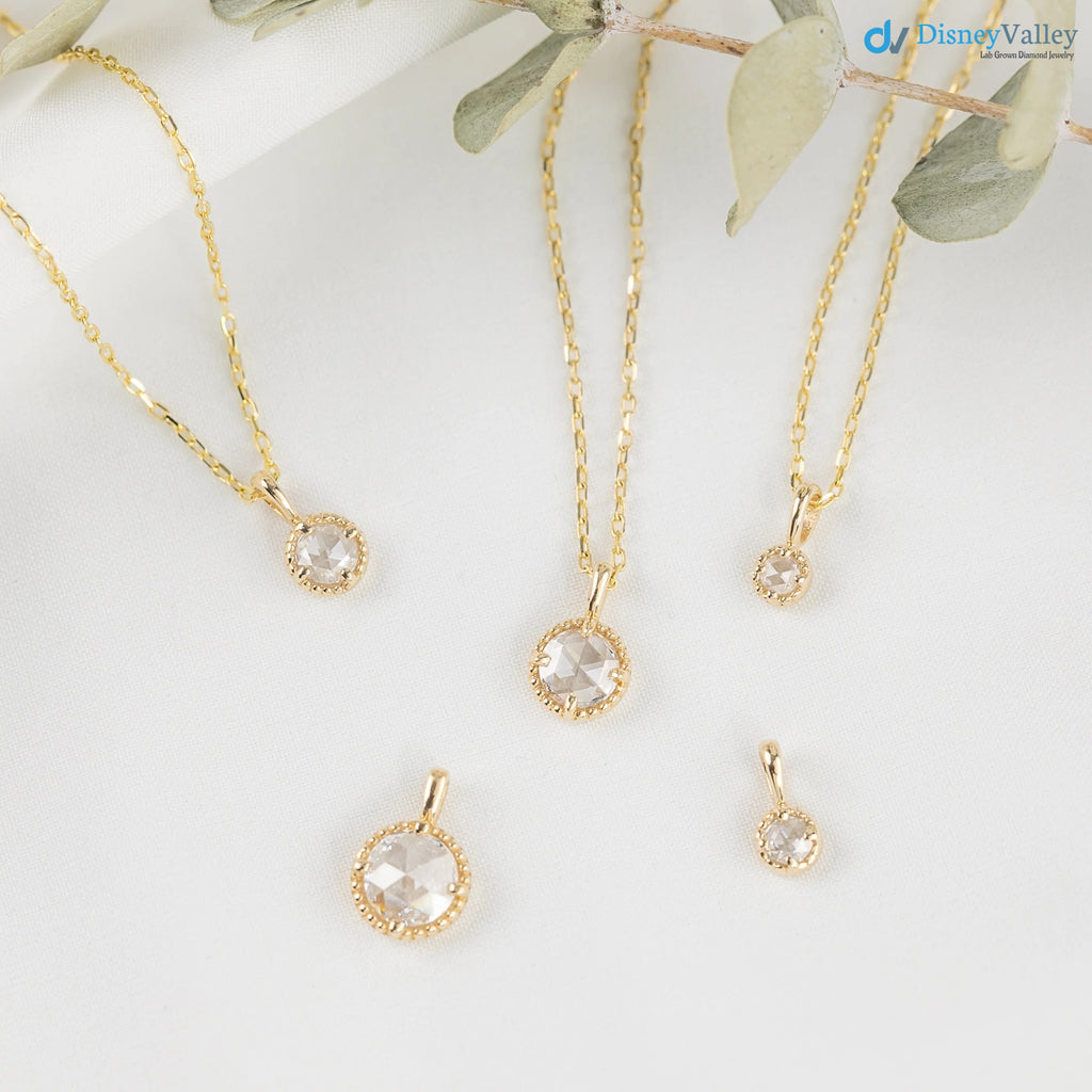 Dahlia Charm Solitaire Necklace, 0.50ct Lab Diamond