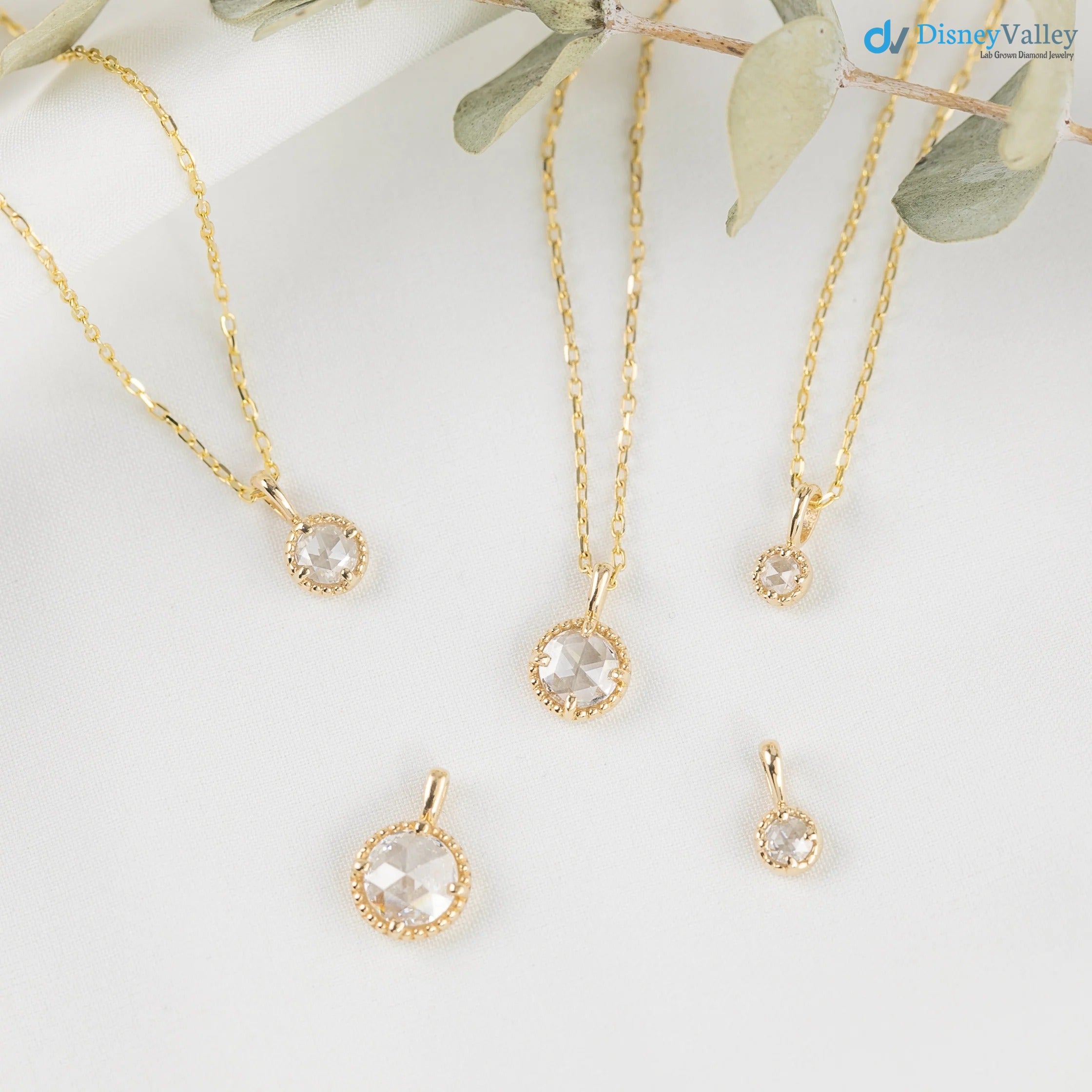 Dahlia Charm Solitaire Necklace, 0.50ct Lab Diamond