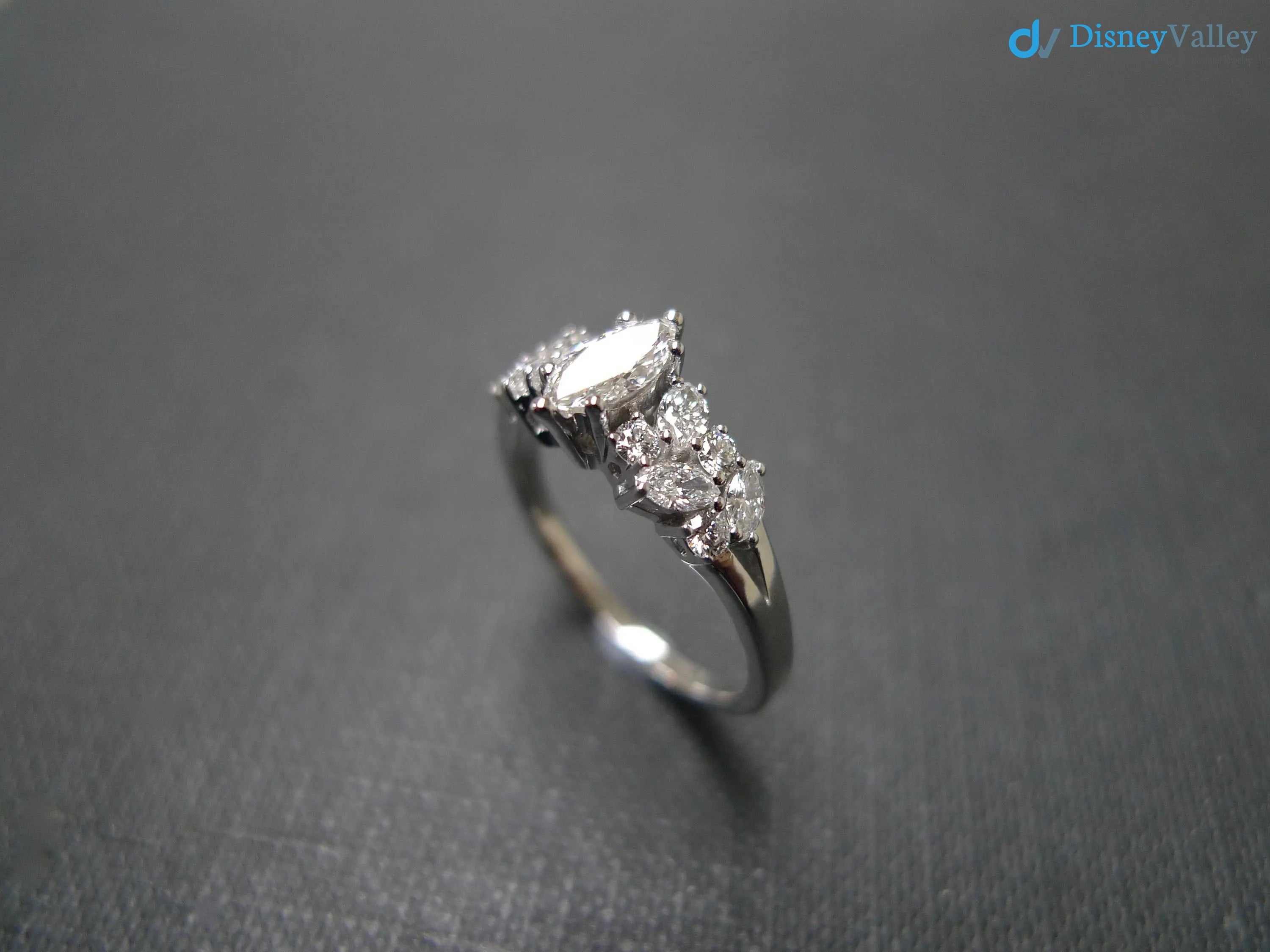 Marquise Diamond Unique Women Best Man Made Lab Grown Diamond Engagement Ring - DisneyValley 