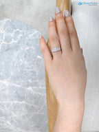 Marquise Diamond Unique Women Best Man Made Lab Grown Diamond Engagement Ring - DisneyValley 