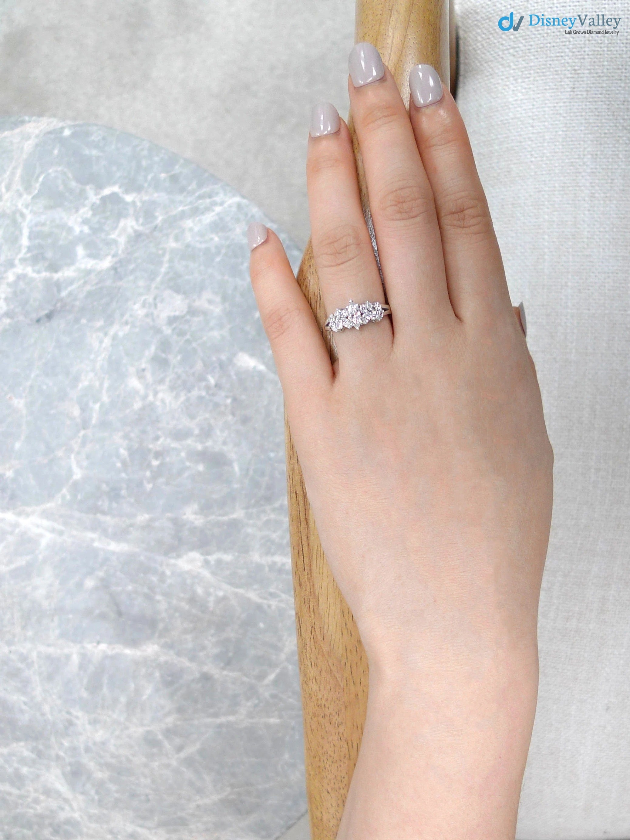 Marquise Diamond Unique Women Best Man Made Lab Grown Diamond Engagement Ring - DisneyValley 