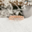 Unique Diamond Eternity Wedding band, vintage inspired eternity ring