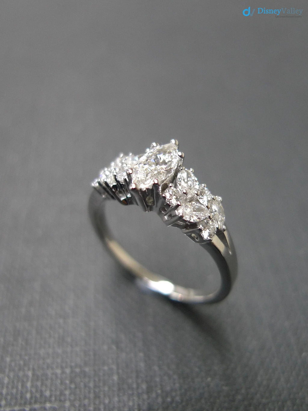 Marquise Diamond Unique Women Best Man Made Lab Grown Diamond Engagement Ring - DisneyValley 