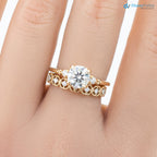 Unique Diamond Eternity Wedding band, vintage inspired eternity ring