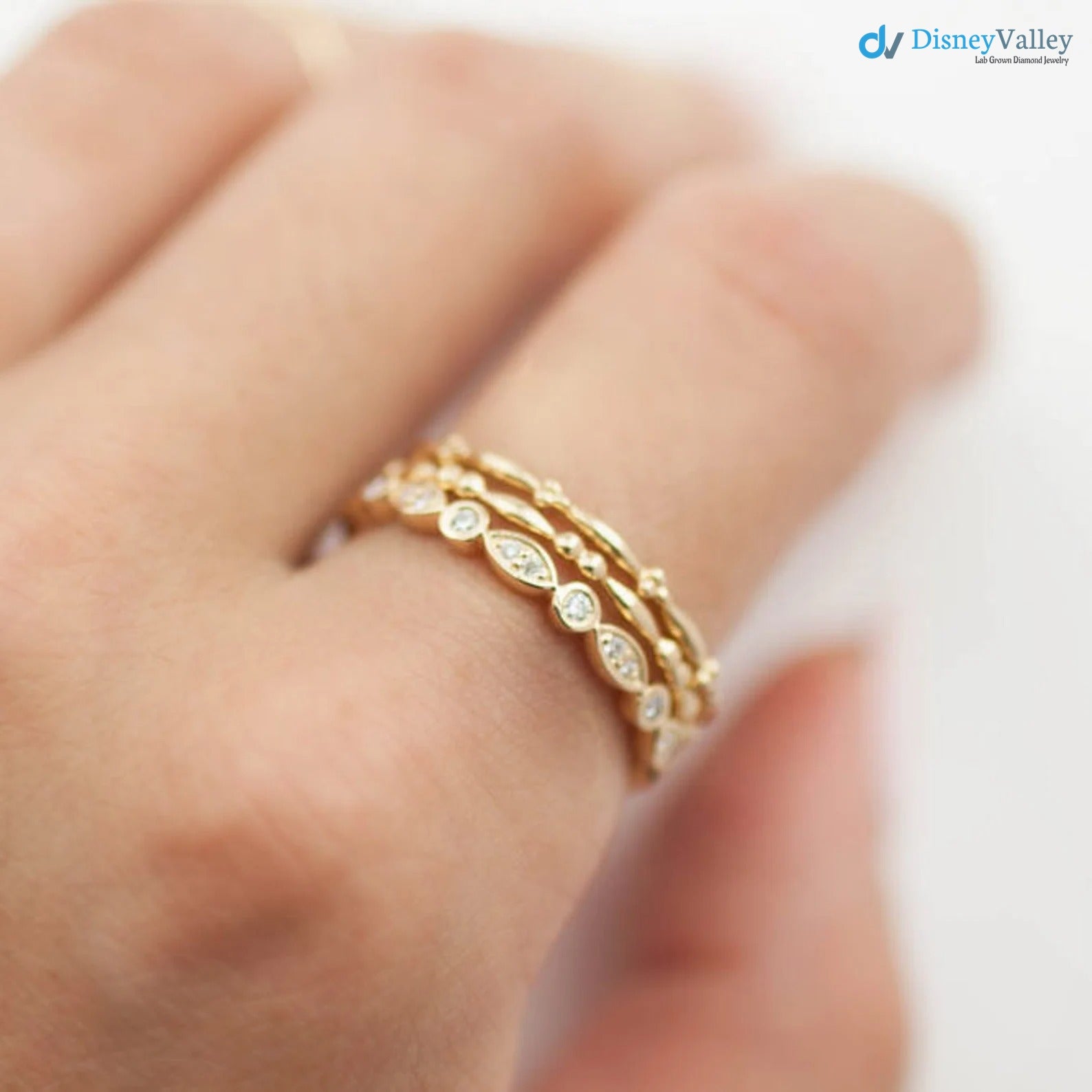 Alternating diamond eternity wedding band, Art Deco Diamond Eternity Ring