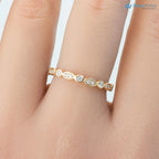 Alternating diamond eternity wedding band, Art Deco Diamond Eternity Ring