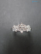 Marquise Diamond Unique Women Best Man Made Lab Grown Diamond Engagement Ring - DisneyValley 