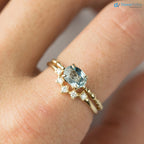 Diamond curved nesting wedding ring, v shape wedding band, diamond crown ring