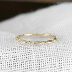 gold thin band, dainty wedding ring, delicate stackable rings, unique stacking ring