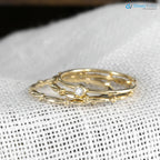 gold thin band, dainty wedding ring, delicate stackable rings, unique stacking ring