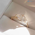 2.5 CT Marquise East West Engagement Ring, Marquise Cut Lab Grown Diamond Solitaire Ring, - DisneyValley 