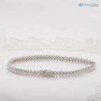 The Abigail Bracelet 7.0ct Moissanite Marquise Cut Pavé Statement gold bracelet