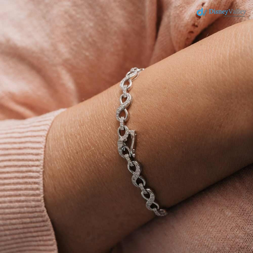 The Deborah Bracelet 1.25ct Lab Diamond Infinity White Gold Image principale du produit
