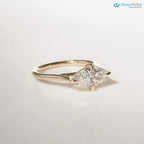 2.5 CT Marquise East West Engagement Ring, Marquise Cut Lab Grown Diamond Solitaire Ring, - DisneyValley 