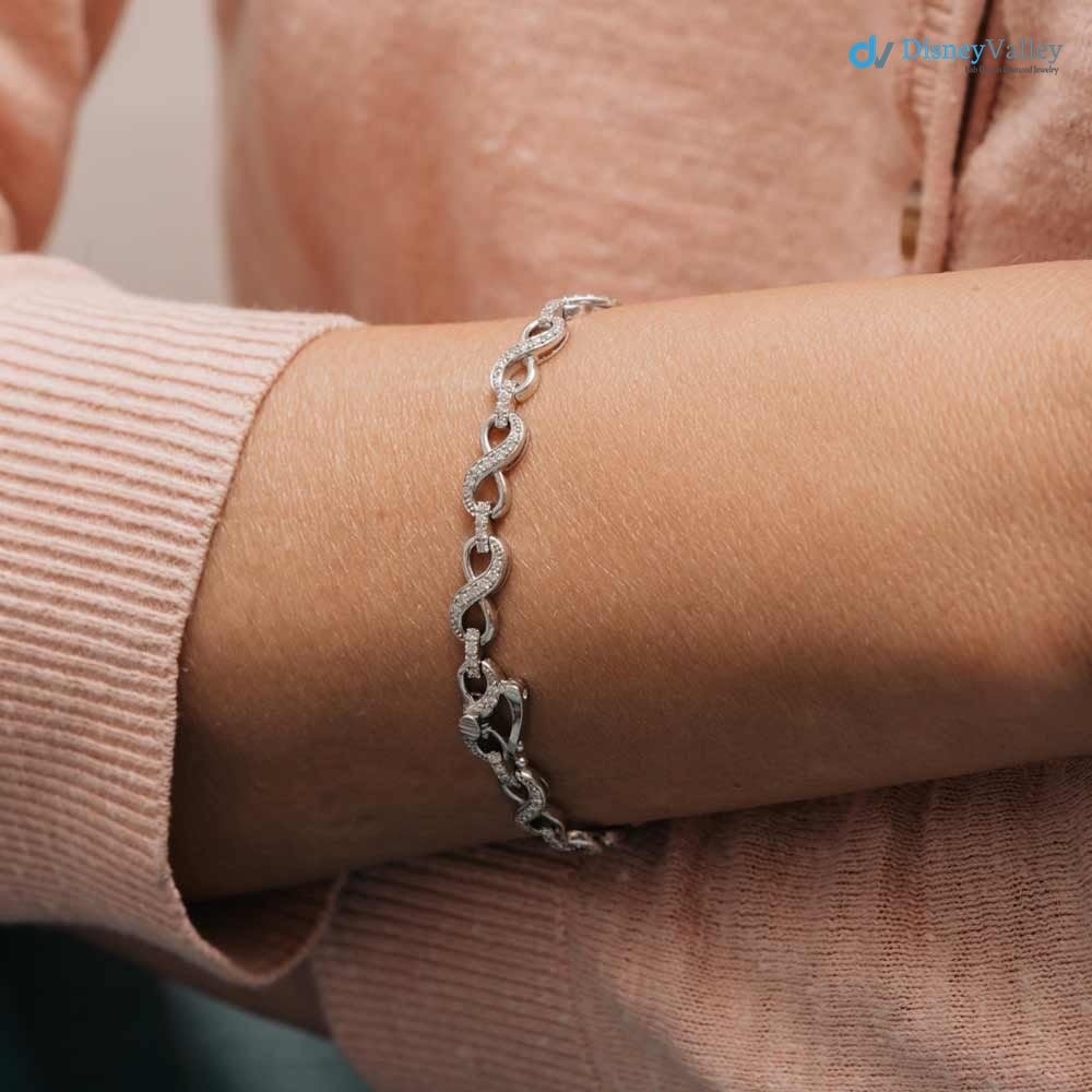 The Deborah Bracelet 1.25ct Lab Diamond Infinity White Gold
