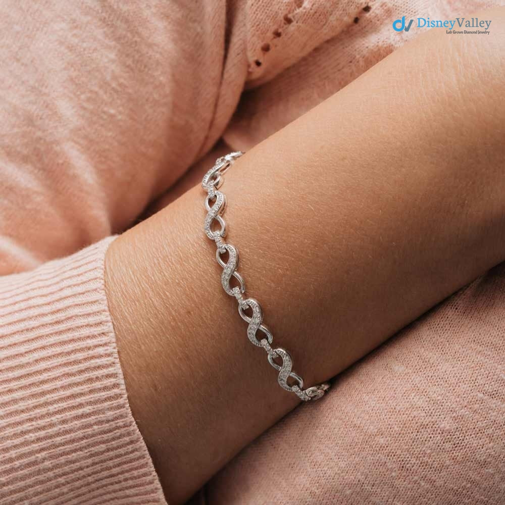 The Deborah Bracelet 1.25ct Lab Diamond Infinity White Gold