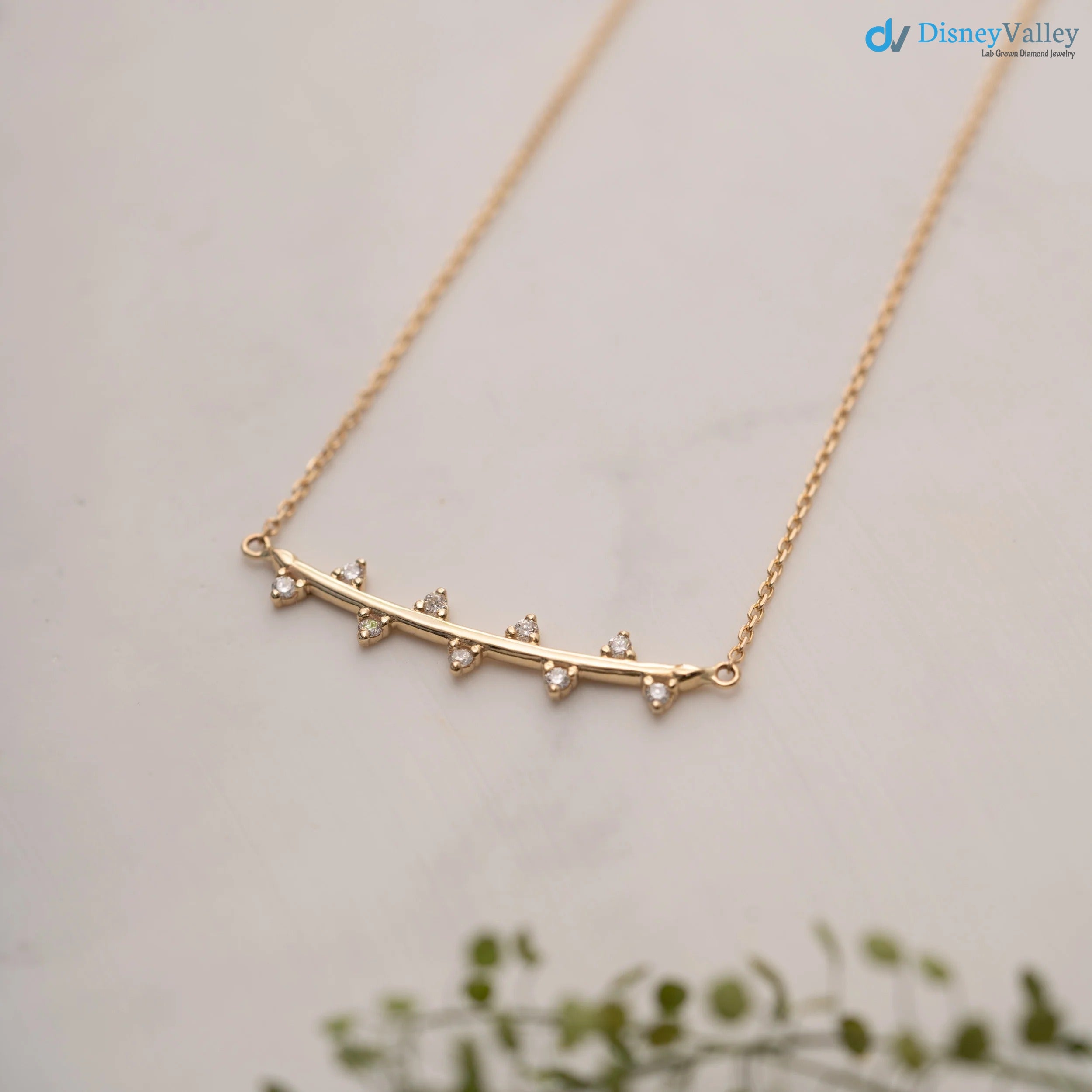 The Bryher Necklace VS1 D-E Lab Diamonds Solid Gold filled