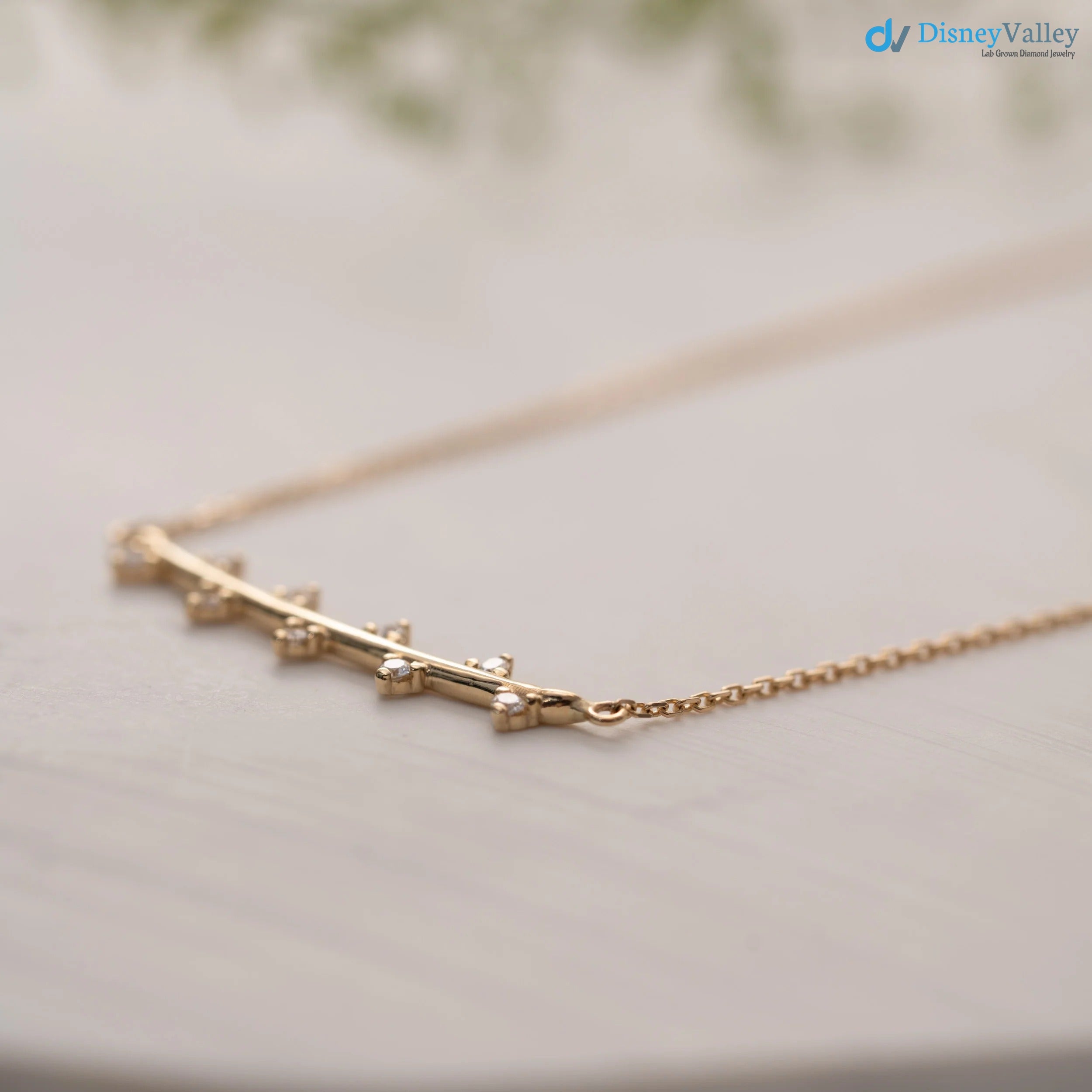 The Bryher Necklace VS1 D-E Lab Diamonds Solid Gold filled