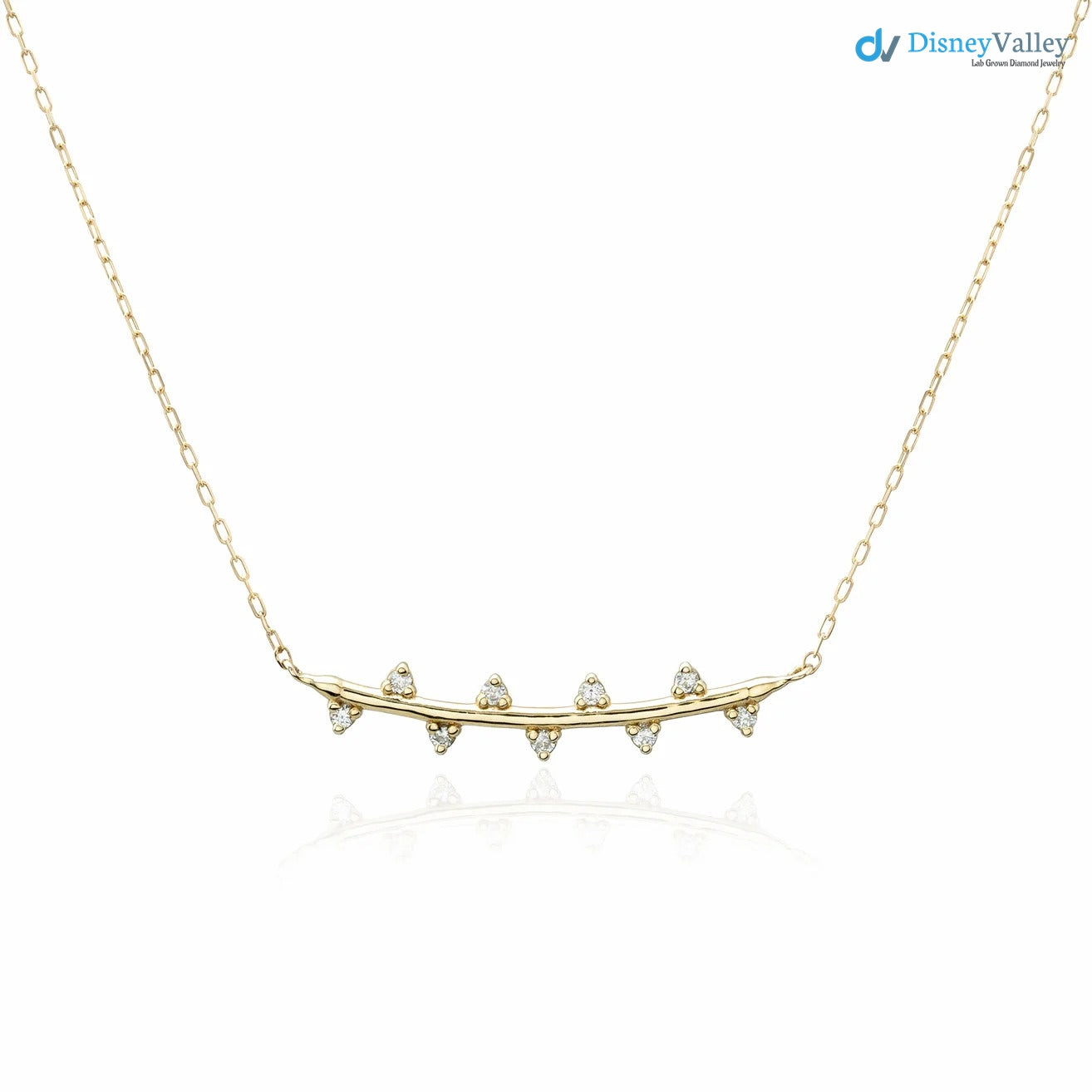 The Bryher Necklace VS1 D-E Lab Diamonds Solid Gold filled