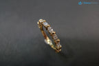 Marquise Diamond Wedding Ring in 14K Yellow Gold, Half Eternity Diamond Wedding Ring - DisneyValley 