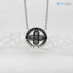 The Clover Pendant 1.0ct VVS D-F Lab Grown Diamond Pavé Set 14k White Gold