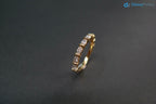 Marquise Diamond Wedding Ring in 14K Yellow Gold, Half Eternity Diamond Wedding Ring - DisneyValley 