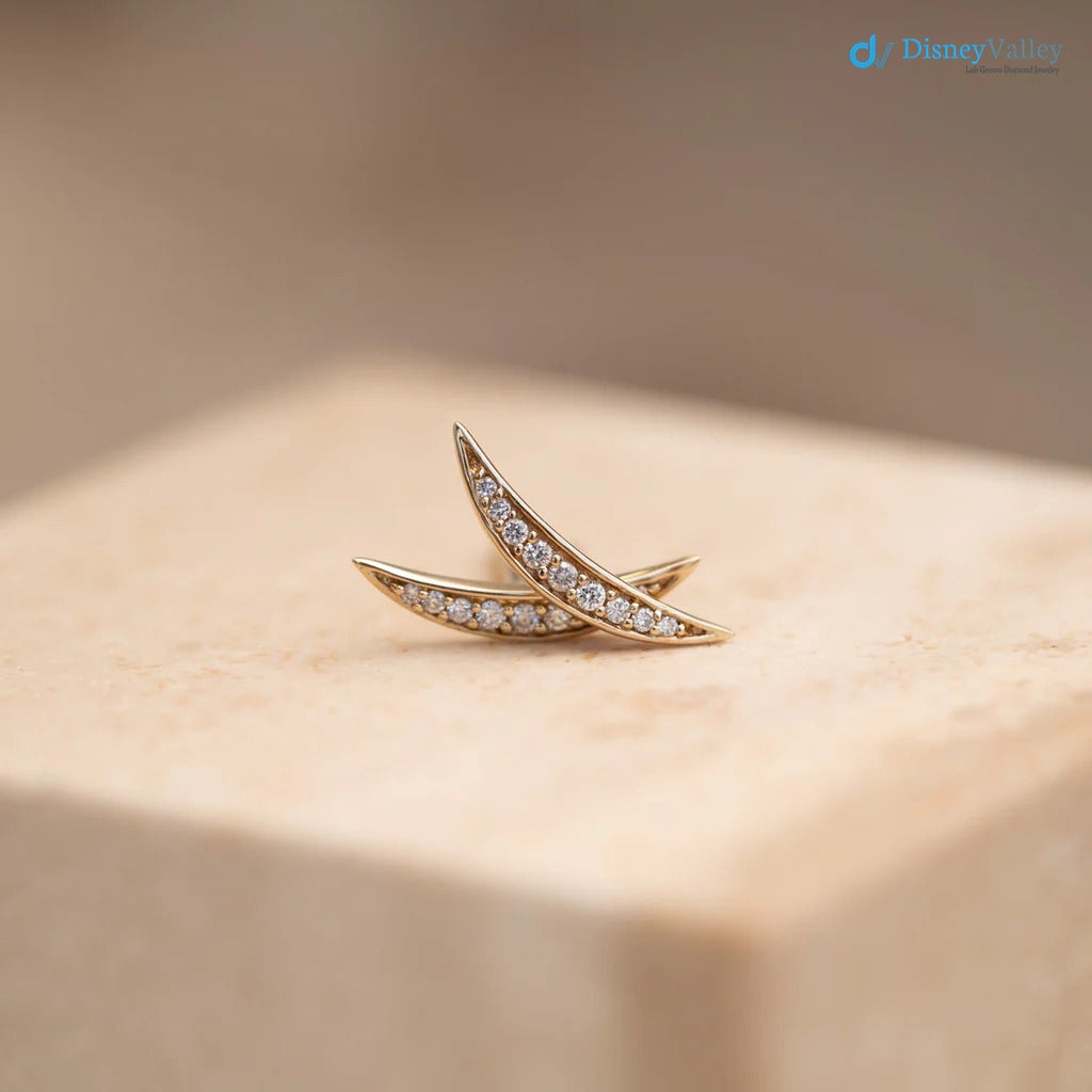dainty pear cut lab grown diamond gold huggie hoop earrings