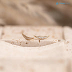 dainty pear cut lab grown diamond gold huggie hoop earrings