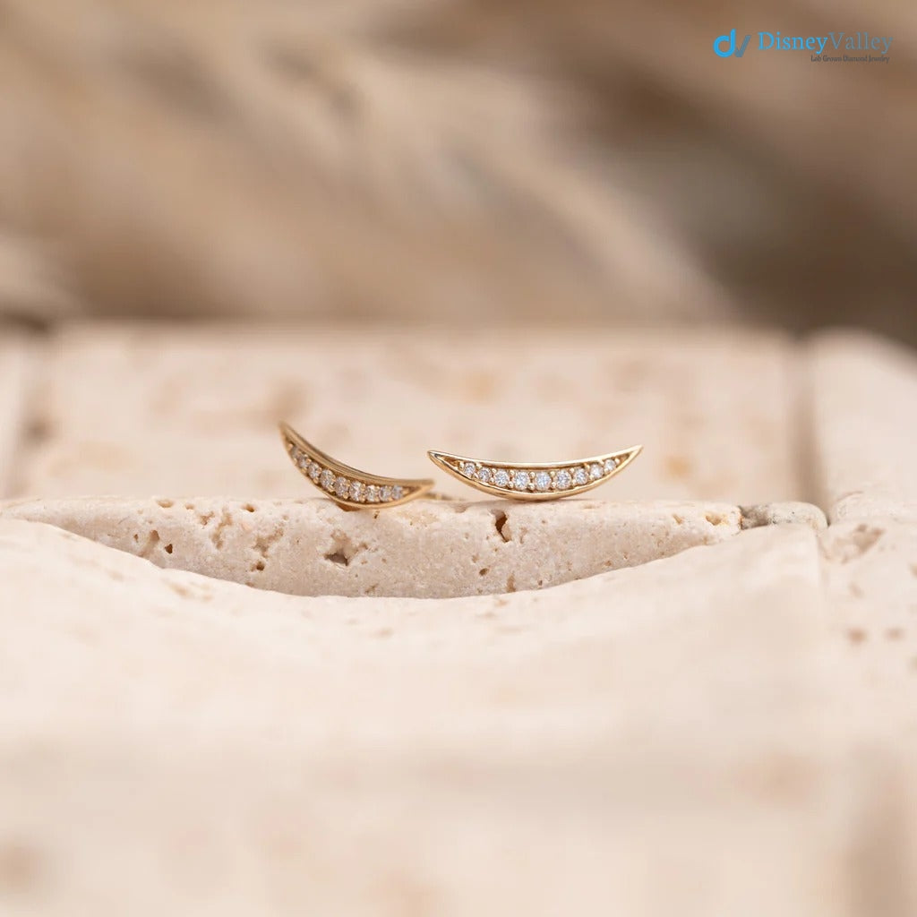 dainty pear cut lab grown diamond gold huggie hoop earrings