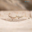 dainty pear cut Moissanite diamond gold huggie hoop earrings