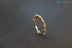 Marquise Diamond Wedding Ring in 14K Yellow Gold, Half Eternity Diamond Wedding Ring - DisneyValley 
