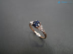 Unique Blue Sapphire and Pear Diamond Engagement Ring - DisneyValley 