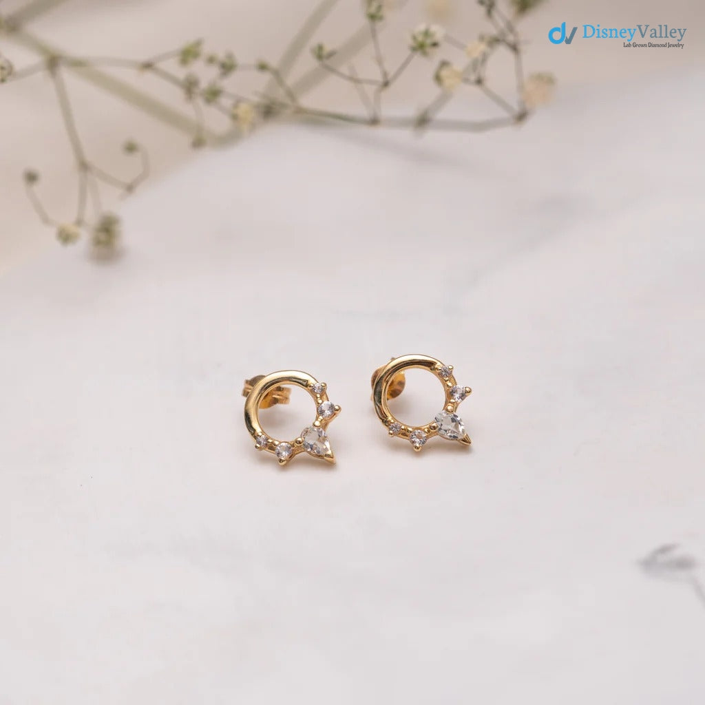 The Merryn Earrings VS1 D-E Moissanite Gold Tiara Earring Main image