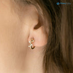 The Bryher Earrings VS1 D-E Lab Diamonds Gold Huggies Earring
