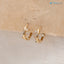 The Bryher Earrings moissanite Gold Huggies Earring