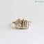 Bezel Lab Diamond Moi et Toi Ring, 2 Carat Emerald Cut Diamond Ring - DisneyValley 