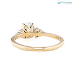 lab diamond engagement ring, oval brilliant cut diamond, diamond cluster engagement ring