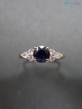 Unique Blue Sapphire and Pear Diamond Engagement Ring - DisneyValley 