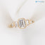 1ct Emerald cut lab diamond engagement ring, Low profile emerald diamond ring