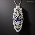 Edwardian Rare legendary Unique Sapphire and Diamond Pendant/Brooch