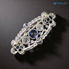 Edwardian Rare legendary Unique Sapphire and Diamond Pendant/Brooch