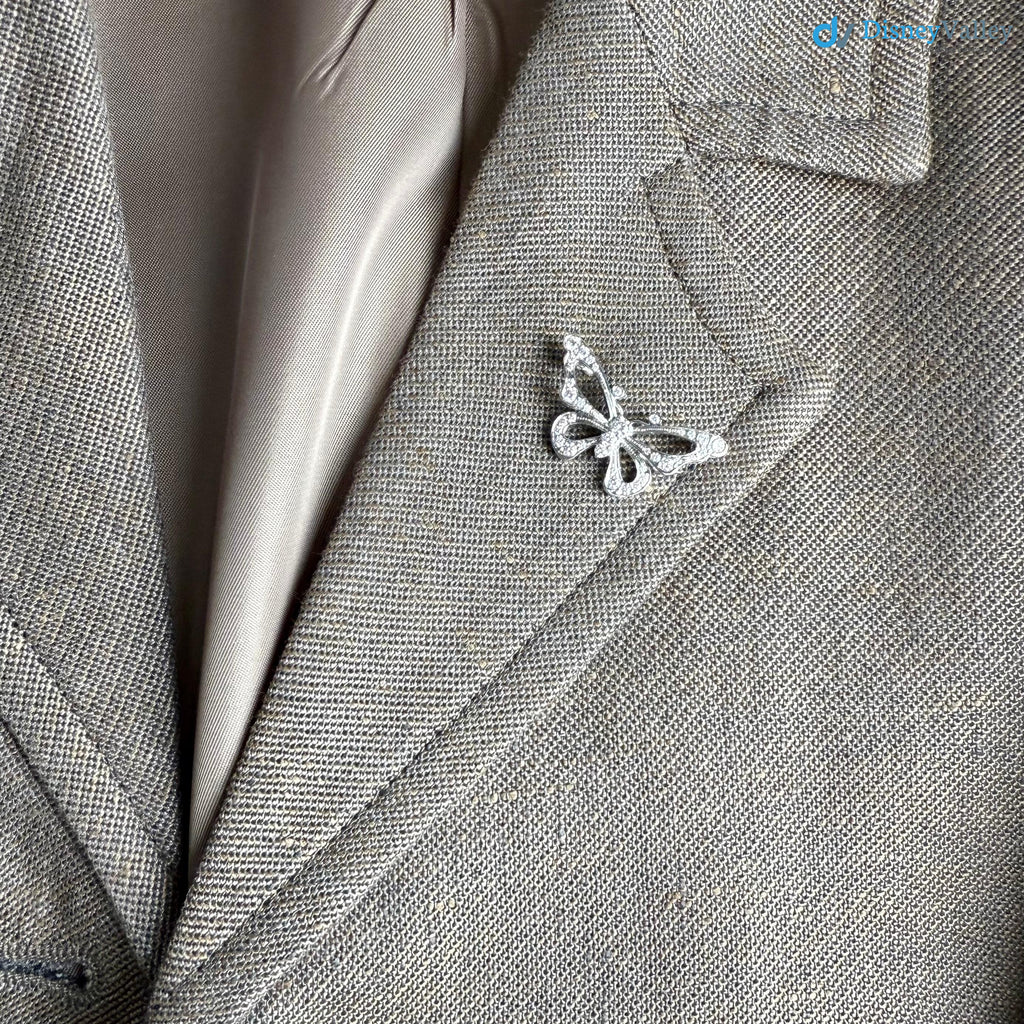 Vintage Butterfly with round cut moissanite Diamond Brooch