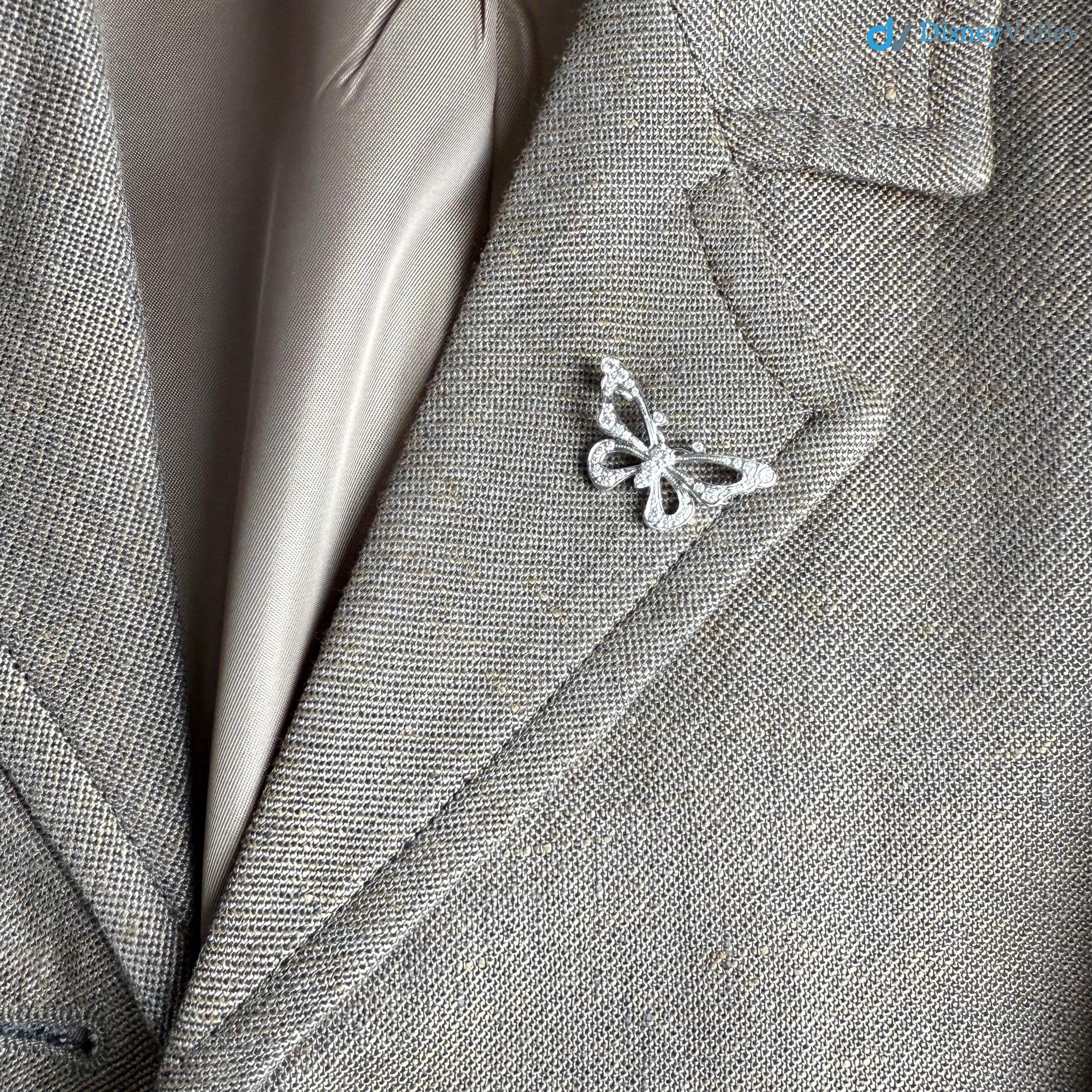 Vintage Butterfly with round cut moissanite Diamond Brooch