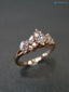 Marquise Diamond Unique Engagement Ring in Solid Rose Gold - DisneyValley 