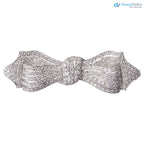 Antique Diamond and 925 sterling silver Bow Brooch