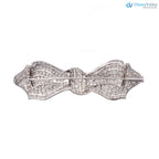 Antique Diamond and 925 sterling silver Bow Brooch