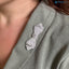 Antique Diamond and 925 sterling silver Bow Brooch