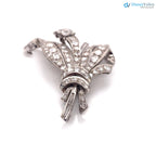 Art Deco Flower Bouquet diamond with silver brooch