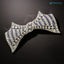 Art Deco Diamond and Calibre Sapphire 925 sterling silver Bow Pin